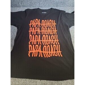 Papa Roach 2019 World Tour Concert T Shirt Who Do You Trust? Large  Black